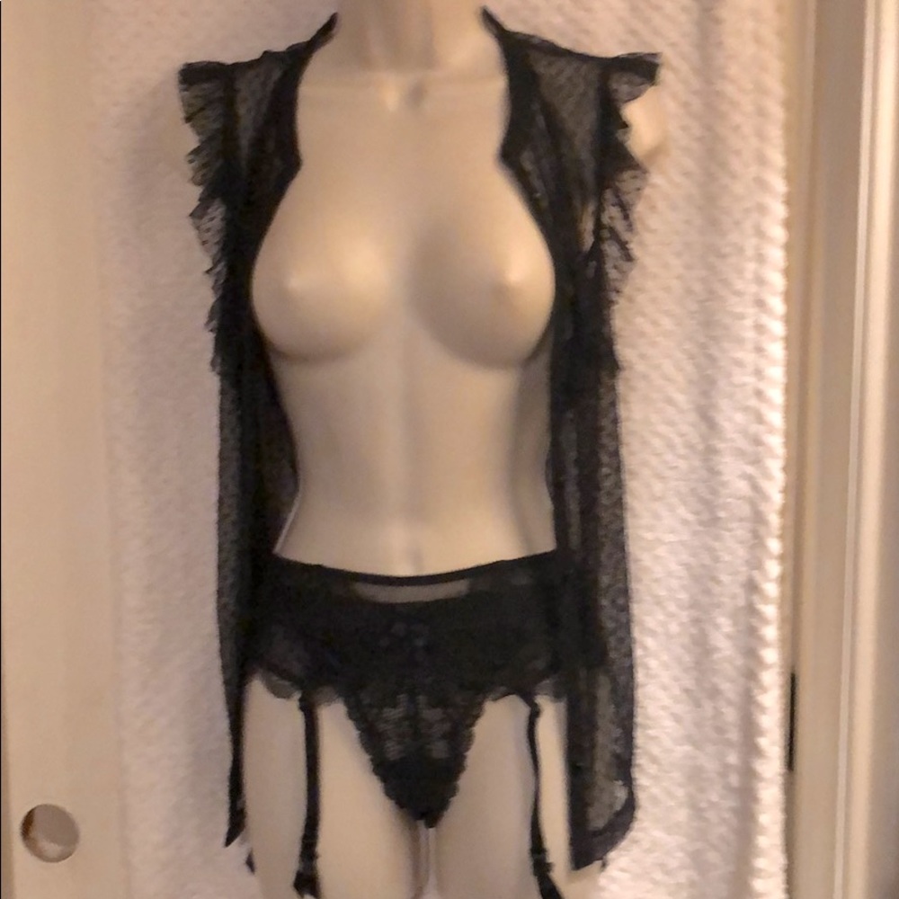 Victoria Secret Black Panty and garter
